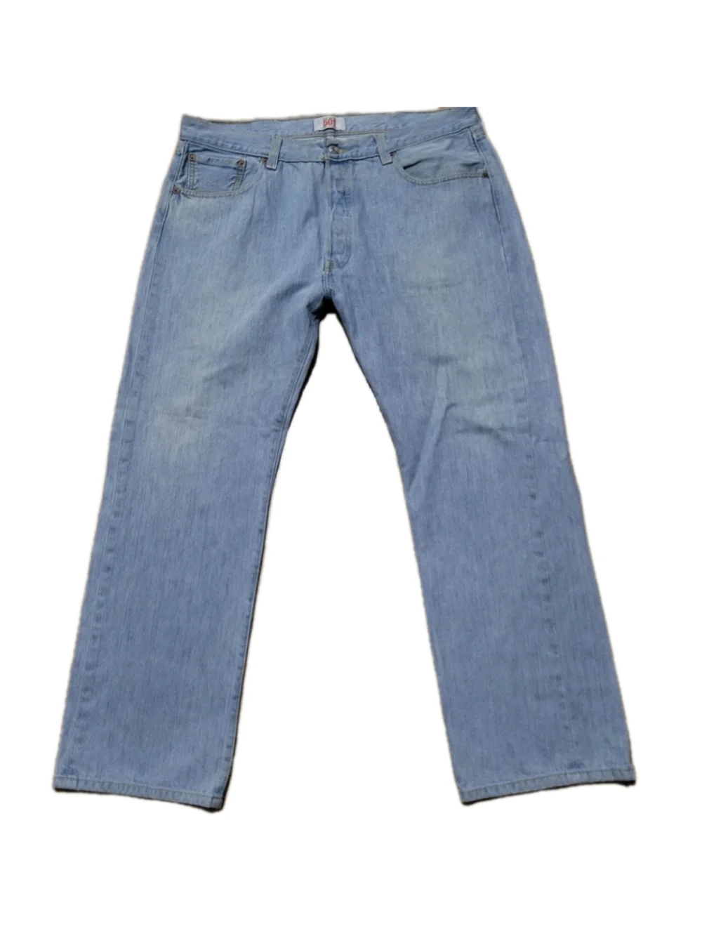 Levi's 501 Blue Straight Leg Button-Fly Men's 100% Cotton Jeans Size 38/30